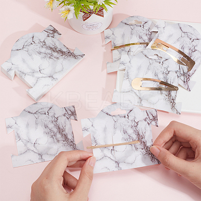 Rectangle Paper Hair Clip Display Cards CDIS-WH0027-04A-01-1