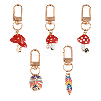 5Pcs Alloy Enamel Keychain JX218A-1