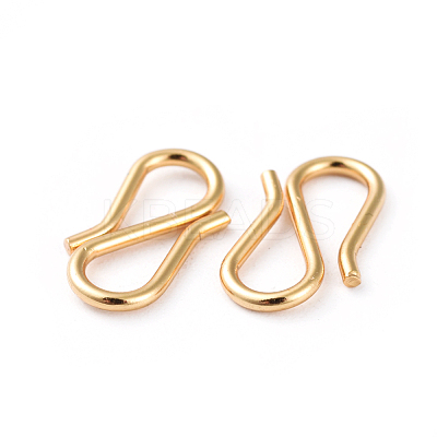 304 Stainless Steel S Hook Clasps STAS-G199-01G-1