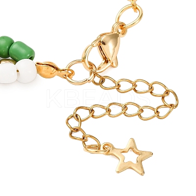Christmas Alloy Enamel Charm Bracelets BJEW-JB12482-02-1
