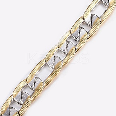 Men's 304 Stainless Steel Figaro Chain Bracelets X-BJEW-I238-11A-1