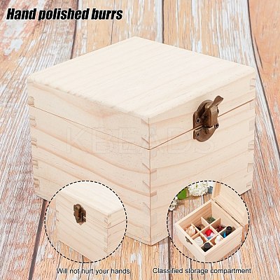 9 Sections Wooden Box Storage WOOD-WH0103-41-1