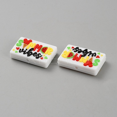 Summer Theme Silicone Focal Beads SIL-SZC0002-06B-1