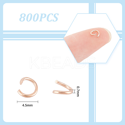 800Pcs 304 Stainless Steel Jump Rings STAS-UN0058-57G-02-1