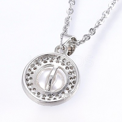 304 Stainless Steel Pendant Necklaces X-NJEW-H486-16P-1