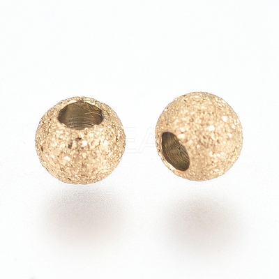 Ion Plating(IP) 304 Stainless Steel Textured Spacer Beads STAS-P108-04G-A-1