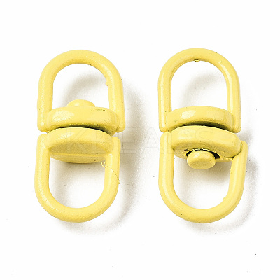 Spray Painted Alloy Double Eye Swivel Clasps PALLOY-YW0001-25-NR-1