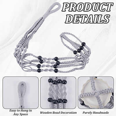 Cotton Crochet Macrame Hanging Planters AJEW-WH20042-17A-1