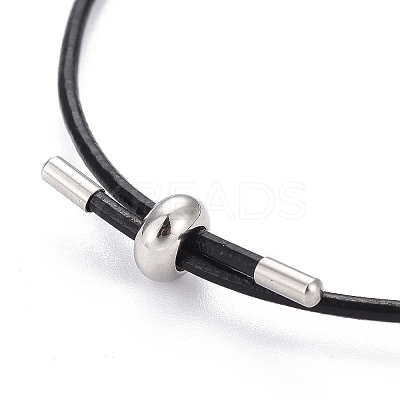 Adjustable PU Leather Cord Slider Bracelets BJEW-F412-05P-C-1