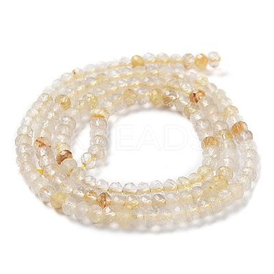 Natural Rutilated Quartz Beads Strands G-J400-C11-02-1