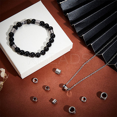 54Pcs 9 Style 201 & 304 Stainless Steel Beads STAS-UN0048-89-1