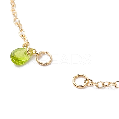 Star & Moon Brass Link Chain Bracelet Making AJEW-JB01150-33-1