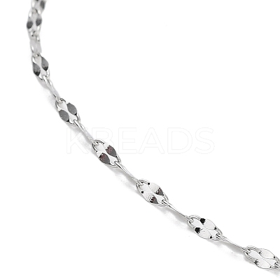 Adjustable 304 Stainless Steel Dapped Chain Necklaces NJEW-K270-02P-1