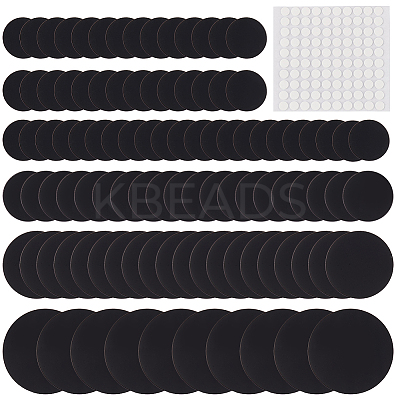 100Pcs 4 Style Acrylic Flat Round Action Figure Display Bases KY-FG0001-07-1