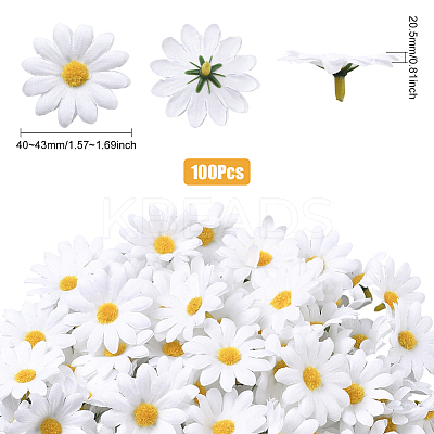 100Pcs Cloth Artificial Sunflower DIY-SP0005-96B-1