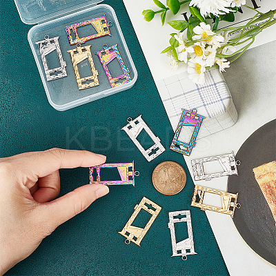 12Pcs 3 Colors Ion Plating(IP) 304 Stainless Steel Pendants STAS-UN0046-42-1
