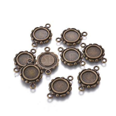 Tibetan Style Link Cabochon Bezel Settings LS-TIBEP-0578-AB-LF-1