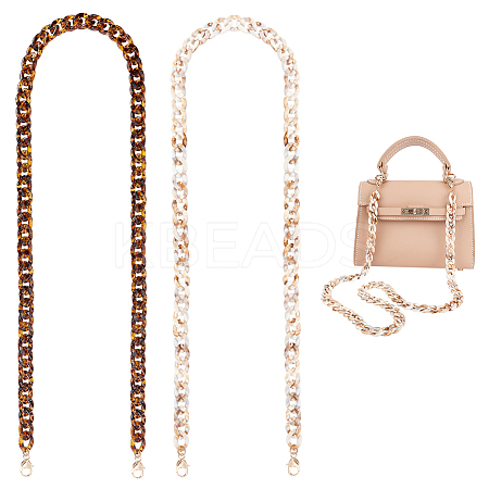 2Pcs 2 Colors Purse Chains DIY-WR0003-25-1