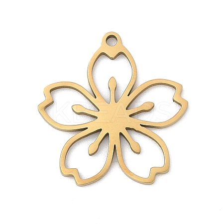 5Pcs 201 Stainless Steel Pendants STAS-K299-03B-G-1