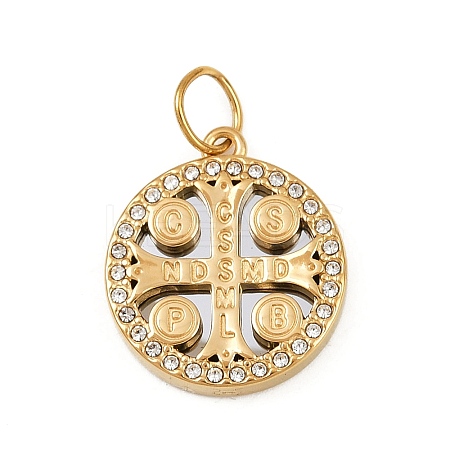 304 Stainless Steel Rhinestone Pendants LS-STAS-K307-11A-G-1