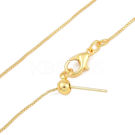 0.5mm Rack Plating Brass Box Chain Adjustable Slider Necklaces for Women Men LS-MAK-L044-52G-1