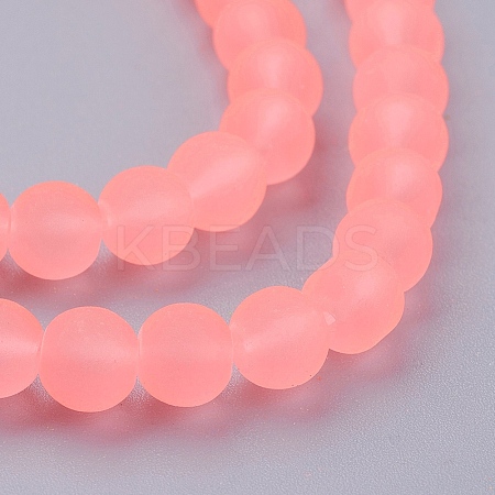 Baking Paint Transparent Glass Bead Strands LS-GLAA-S031-6mm-28-1