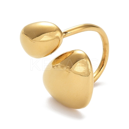 304 Stainless Steel Open Cuff Rings RJEW-Z024-02G-05-1