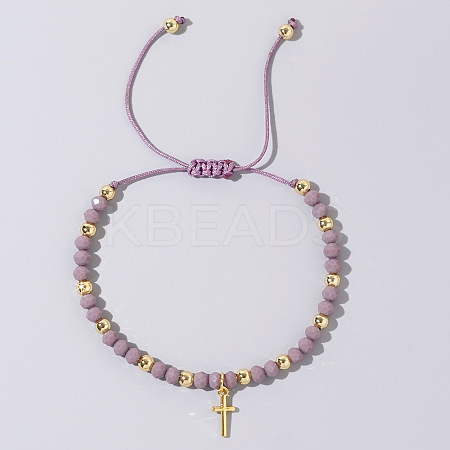 Bohemian Style Glass Braided Bead Bracelets for Women WV4296-10-1