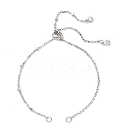 304 Stainless Steel Cable Chain Satellite Chain Slider Bracelet Making AJEW-JB01502-02-1