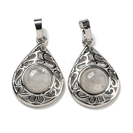 Natural Quartz Crystal Rock Crystal Pendants G-Q158-05P-14-1