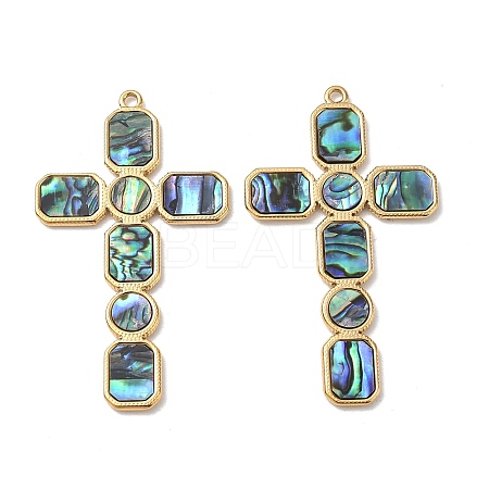 Natural Paua Shell Big Pendants SA-CBA11D7-18B-G-1