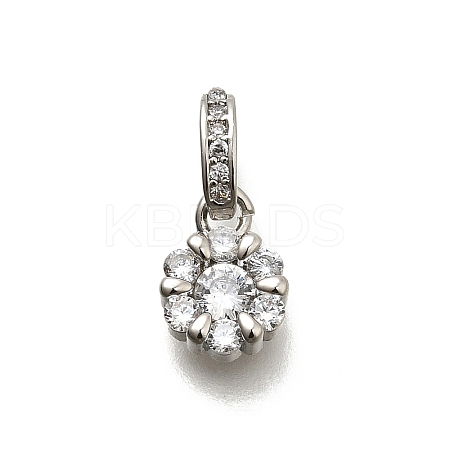 Brass Micro Pave Cubic Zirconia Pendants KK-Z093-41P-1