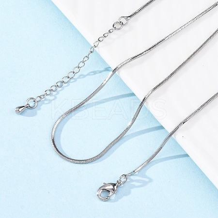 Brass Snake Chains Necklaces for Women NJEW-D302-14P-1