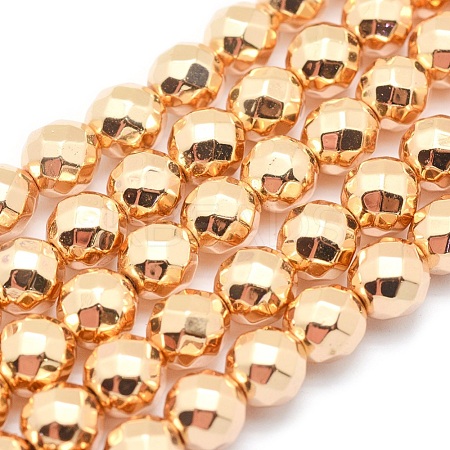 Electroplate Non-magnetic Synthetic Hematite Beads Strands G-L485-03A-LG-1