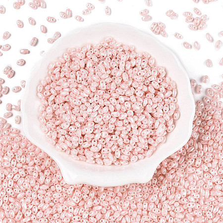 Opaque Colours Luster Glass Seed Beads SEED-T006-02G-1