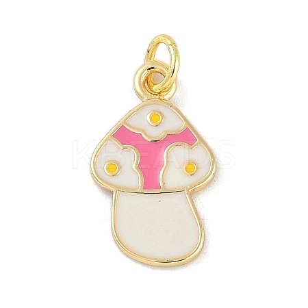 Brass Enamel Pendants KK-B114-17G-03-1
