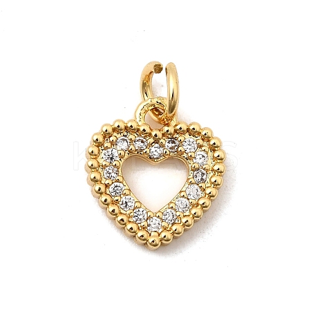 Brass Micro Pave Cubic Zirconia Pendants KK-I360-007G-02-1