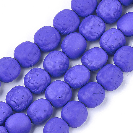 Spray Painted Non-magnetic Synthetic Hematite Beads Strands G-T116-29-19-1