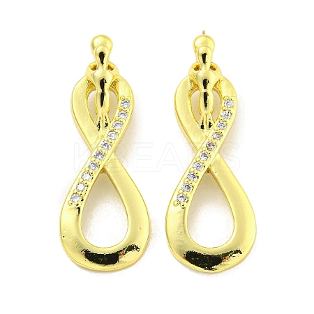 Rack Plating Brass Micro Pave Cubic Zirconia Pendants KK-B091-42G-1