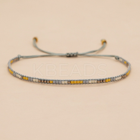 Bohemian Braided Adjustable Glass Seed Beaded Bracelets LS-EX8332-5-1