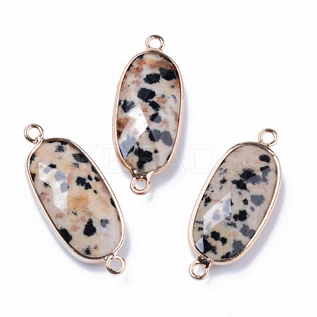 Natural Dalmatian Jasper Links Connectors G-R472-03F-1