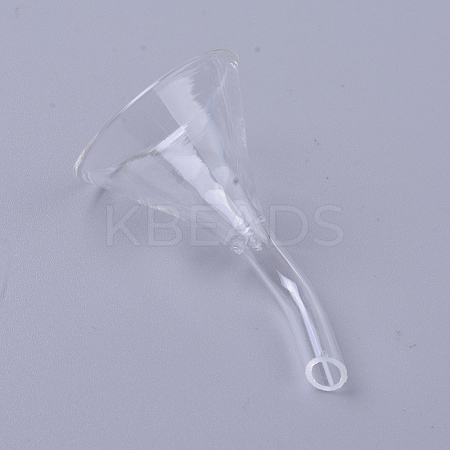 Transparent Glass Funnel Hopper AJEW-WH0104-46A-1