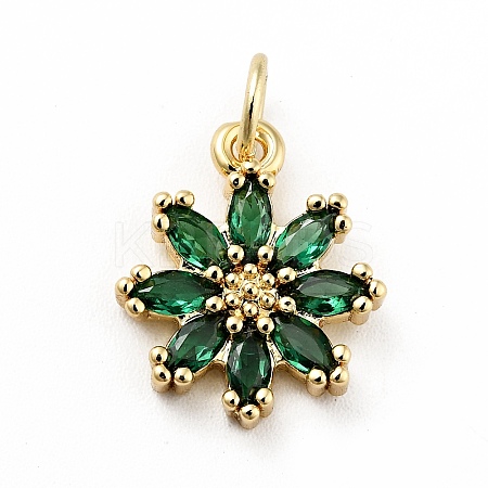 Rack Plating Brass Micro Pave Cubic Zirconia Charms LS-ZIRC-F129-34A-G-1