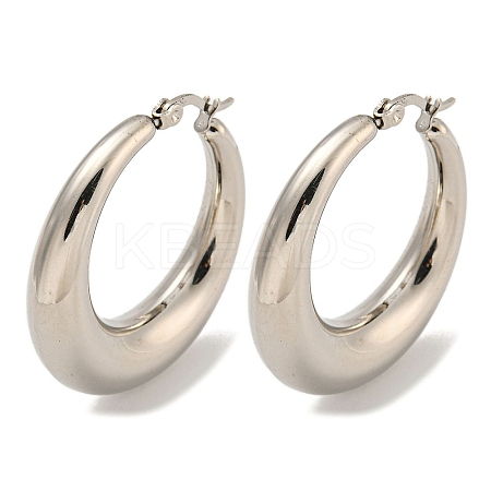 Tarnish Resistant 202 Stainless Steel Hoop Earring EJEW-H003-19P-02-1