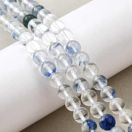 Watermelon Stone Glass Beads Strands G-L621-B07-6mm-1