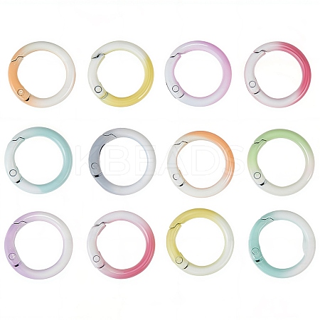 20Pcs Spray Painted Alloy Spring Gate Rings FIND-SC0013-18-1