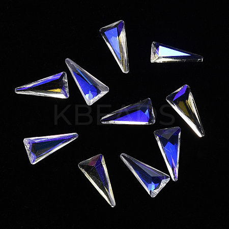 Triangle Transparent Glass Cabochons MRMJ-T009-102-1