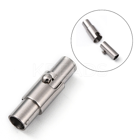 Tarnish Resistant Smooth 304 Stainless Steel Locking Tube Magnetic Clasps LS-STAS-H019-5-1