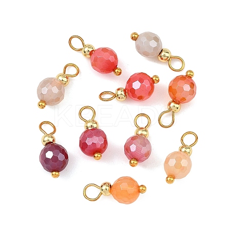 Natural Banded Agate(Dyed & Heated) Pendants PALLOY-JF05876-1