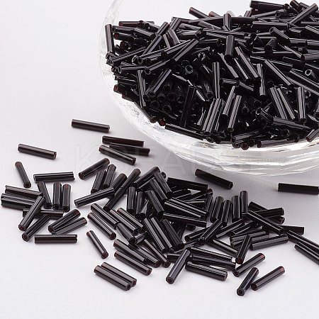 Glass Bugle Beads SEED-E001-9mm-49#-1